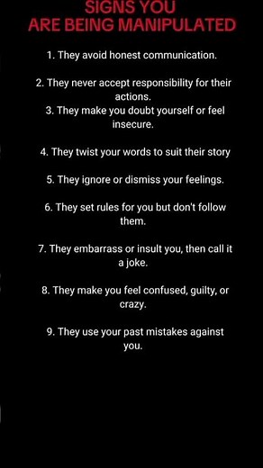 12 Signs You May Be Being Manipulated 🚩🧠
