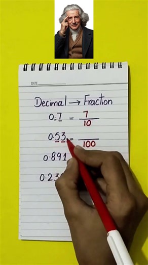 Decimal to Fraction Trick | Convert Any Decimal Easily | Math Short