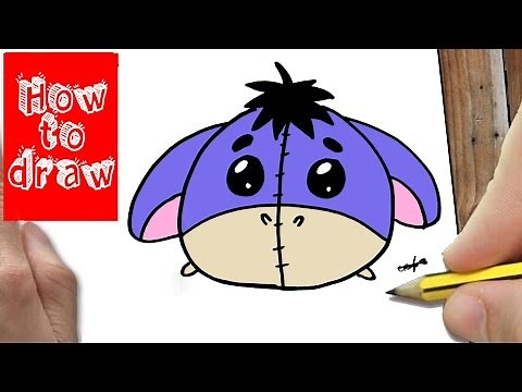 HOW TO DRAW CUTE EEYORE TSUM TSUM - DISNEY TSUM TSUM
