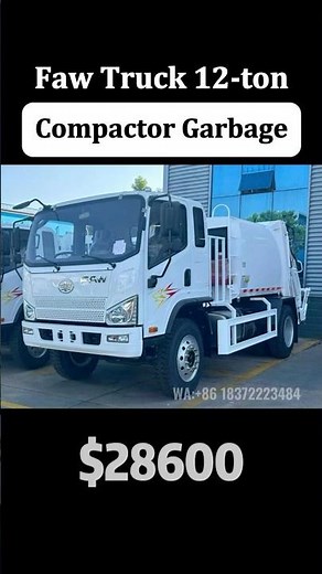 Export of faw Compressed Garbage Trucks 12-ton