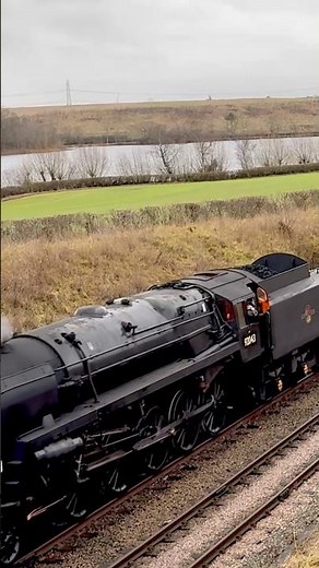 BR 9F on a heavy mineral wagon train at the GCR Winter Steam Gala