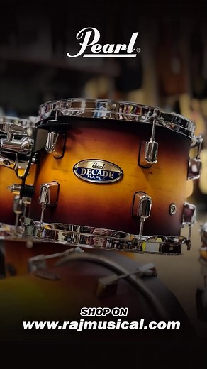 Pearl Decade Maple DMP925SP/C 5-Pcs Hybrid Shell Pack - Classic Satin Amburst Shop on : www.rajmusical.com, Visit us 📍West Patel Nagar, New Delhi 110008 It’s time for the world to hear your drumming voice. Decade Maple series drums put all the vital tools in your hands for pure drumming greatness. You’ve put the time in, taking your drumming skills to a level that demands the professional sound and look of all Maple drums. What’s next? Over seven decades of Pearl drum craftsmanship and ten full