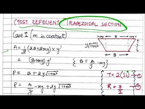 Open channel flow-9 | most efficient trapezoidal section-l | Shubham sarathe #fluid mechanics