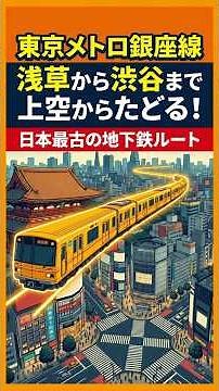 Tokyo Metro Ginza Line | Tracing the Route from Asakusa Station to Shibuya Station from Above! Ja...
