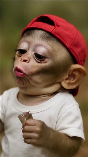 Baby Monkey Eats Magic Candy… Then Sparks a Laugh Attack! ✨🍭🤣