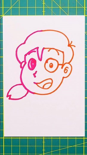 I'm drawing Shizuka-chan with my left hand and Nobita with my right! #Doraemon #Shizuka-chan #How...