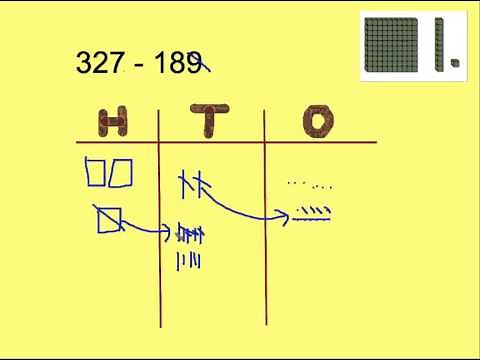 Subtracting using place value visuals