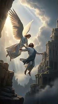 The Devil Tests Jesus, the three temptations, God Jehovah Angels Satan bible stories history ancient