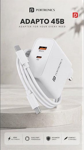 This Tiny Charger Delivers 45W Power! ⚡ | Portronics Adapto 45B