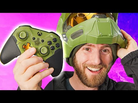 I WORE Master Chief's Helmet! - Xbox Elite Series 2 Halo Infinite Limited Edition Controller