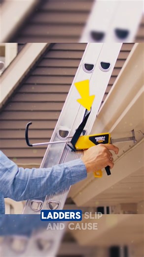 OnyN News on Instagram: "This smart gutter clamp helps prevent ladder slips and can protect you from serious falls This smart gutter clamp locks your ladder securely in place, preventing slips and sudden movement while climbing. It attaches easily to the gutter, keeping the ladder stable and making roof access much safer without changing how you use your ladder. Credits: toolboxtalk20. /YT, TechnoclipHd /YT, ladderlatchpro /IG, rooferinsta /IG #Ladder #ladderclamp #usa #gutterclamp #LadderSafety