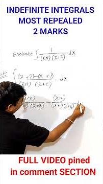 maths 2b|indefinite integrals very short que|#indefinite_integrals #maths2b #intermaths #integration