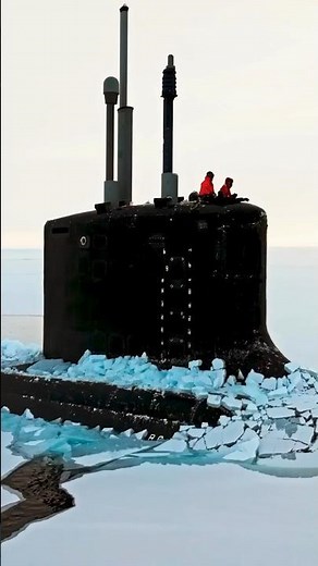 VOLUME UP FOR THIS ONE! Submarine's ICE ROULETTE: Breaking Arctic Secrets! ❄️🚀 #arctic #usnavy