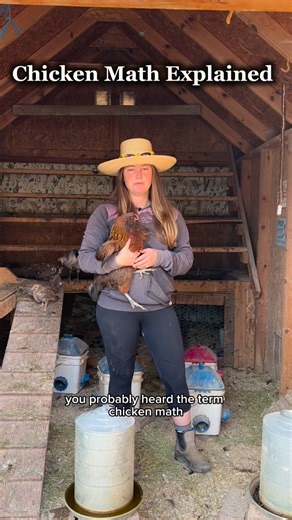Emma | Life With Animals on Instagram: "This is the only kind of math I like. What are some chicken math problems you have solved? ✨🐷🐴🐶🤠🐐🐥🦓🐴🐷✨ . . . #backyardchicken#chickenkeeping#chickencare#layinghens#babychicks#chickenmath#animalscience"