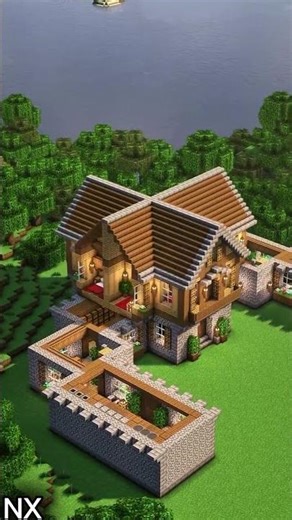 Minecraft Simple Castle House Tutorial 🏰 | Easy Survival House Build | Viral Build Trick!