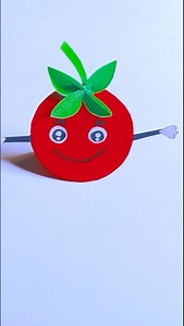 Paper Tomato Craft 🍅 | Easy Diy Tomato ✨ #shorts #ytshorts #papercraft #paperart