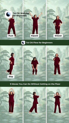 9 Tai Chi Moves — No Floor Exercises Needed 👉🏻
