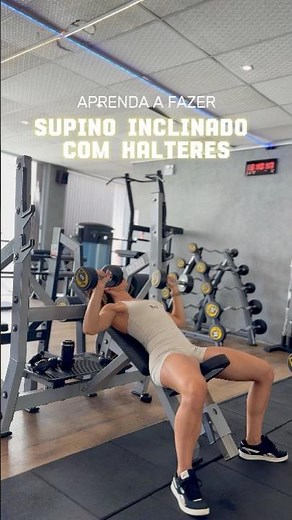 Supino Inclinado com Halter: Técnica Correta para Postura e Estabilidade #SupinoInclinado #academia