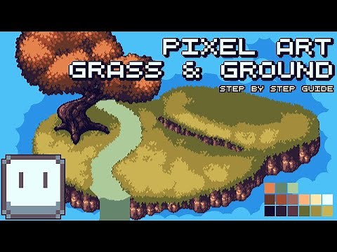 How to make pixel art grass and ground