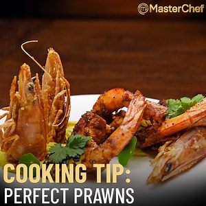 COOKING TIP: Tim reveals the perfect way to cook prawns without burning the marinade | MasterChef Australia