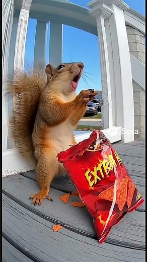 Caught on Camera: Flaming Squirrel Meltdown #trending #funny #fypシ