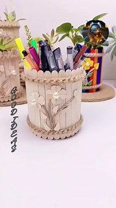 Handmade diy Popsicle flower pot #goodideas #highlightsシ゚ #fypviralシ #reelsviralfb #reelsviralfb #monitizereels #fypreels #trendingreelsvideo #fypシ゚ #highlighteveryone #virals #diy #crafts #handmade #handcrafted | Good Ideas