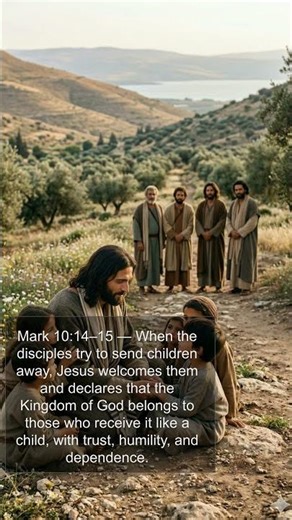 Jesus Blesses the Children - Mark 10:14–15