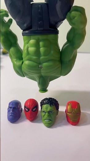Hulk Chooses Head Spider Man Yes #marveltoys #spiderman #hulk