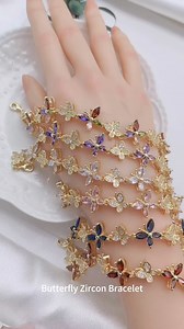 JML New Design Beautiful Multi-color Cross butterfly Zircon Adjustable Bracelet 14K Gold Plated Fashion Women Bracelet Wholesale