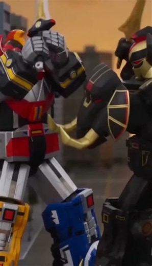 Mighty Morphin Power Rangers' Dino Megazord Vs Dark Dino Megazord