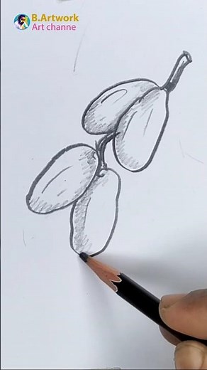 Easy Dates Drawing | How to Draw Dates Fruit Step by Step for Beginners #drawing #B.artwok