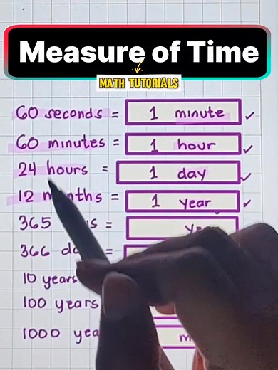 Let’s learn how we measure time — from seconds to centuries ⏱️ #basicmath #mathmadeeasy #MathMadeEasy #mathchallenge #teachergon #mathteachergon #mathisfun #measureoftime | Math Tutorials