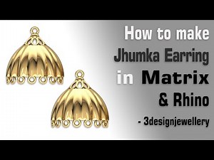 ||💠Jhumka Gold Design In Matrix 9 💠|| Rhino | 3d modeling | Jewelry cad design tutorial ||