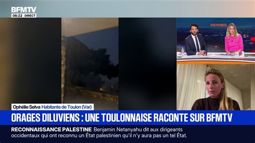 "Les impacts orageux ont été d'une intensité folle": une habitante de Toulon (Var) témoigne après les intempéries qui ont touché le sud de la France