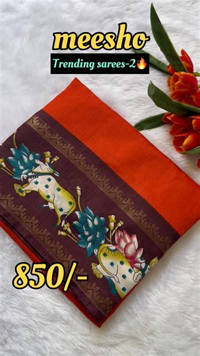 @Meesho pichwai print viral sarees-2🔥|| 850/- only || #shorts #shortsviral