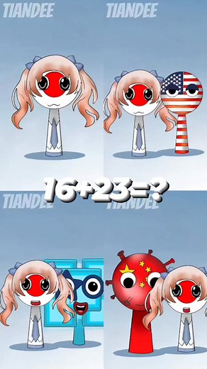 Sprunki OC JAPAN , CHINA , USA , GIVE ( Can you answer the Math? ) #sprunkianimation | BebeMeta v2