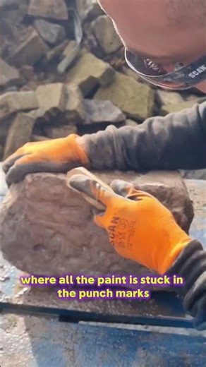 Removing paint from stone using Peel Tec by CT1 #stonework #paintremover #ct1 #stone