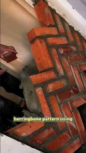 Classic Touch of Exposed Brick Installation.#shorts #construction #builder #fyp