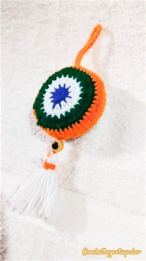 crochet tirangaa keychain| crochet Indian flag 🇮🇳| #crochet #shorts #youtubeshorts