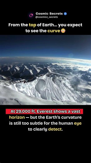 From Earth’s Highest Point… Still No Curve 😳 #short #viral #trending #viralvideo