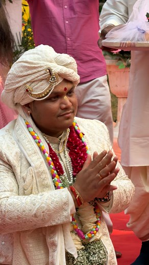 Congratulations on your wedding, my childhood friend Bamsi! A wonderfully decorated ceremony in Sri Dhām Mayapur, surrounded by many senior devotees and sannyāsīs — such a divine and uplifting atmosphere. Wishing you both endless blessings from the Lord as you begin your sacred gṛhastha journey together. May your life be filled with devotion, harmony, and divine grace. ✨🙏 | Mayapur Mridanga