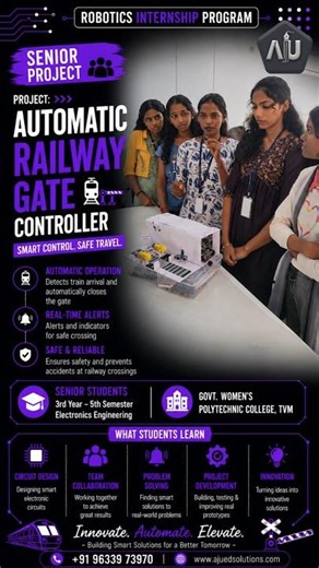 Automatic Railway Gate Controller | Senior Project | Electronics Engineering | AJU ED Solutions