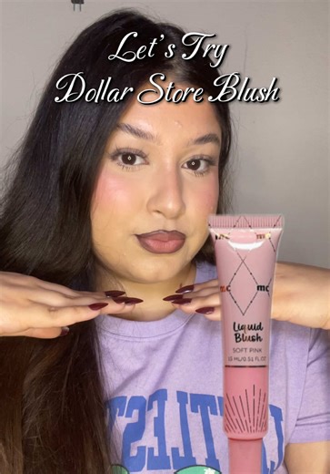 Okay but this Dollar store liquid blush is GOOD💞 buildable and didn’t pick up my base🙌 #blushreview #babypinkblush #dollarstore #baddieonnabudget #beauty
