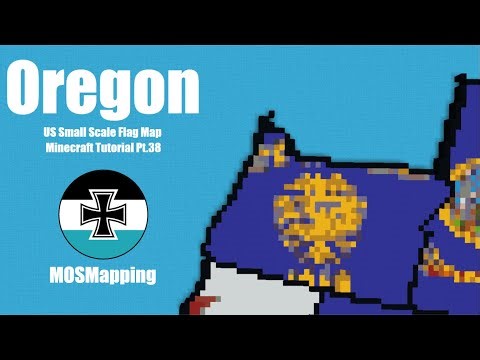 Oregon - Small Scale US State Flag Map Minecraft Tutorial [Part 38]