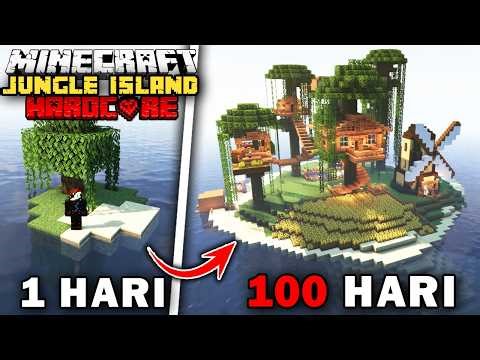 100 Hari Minecraft PULAU JUNGLE Hardcore