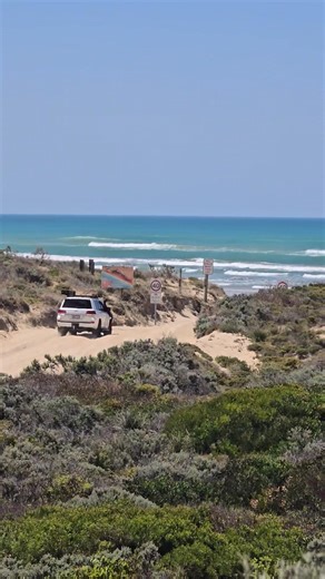 This is Jeff. Jeff has recovery gear, aired down his tyres, turned traction control off, engaged 4wd and drove slowly through the entrance track to the beach. We like Jeff. Be like Jeff. | Goolwa Beach 4wd