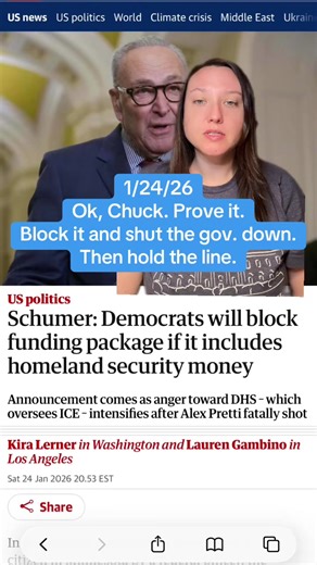 1/24/26. Walk the walk then, Chuck. #fyp #breakingnews #greenscreen