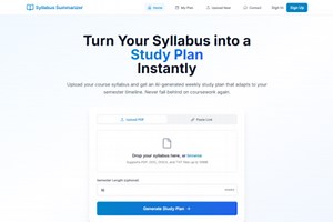 Syllabus Summarizer – From Syllabus to Study Plan in Seconds