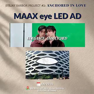 ⚓️ STEJAY HARBOR: Anchored in Love Project 2 ⚓️Another milestone secured! Our second STEJAY project for the 2026 AHOF 1st Tour: The First Spark in Manila is now locked in. 🤍Project Details:• MAAX Eye LED Ad• Display Dates: July 25–26, 2026  • Location: SM Mall of Asia Annex Building – Electronic Billboard• Total Cost: ₱44,800Planning Timeline:• On May 13, 2026:- 10:04 AM, we sent our formal inquiry to SM Mall of Asia.- 10:56 AM, we received the complete details, pricing, and requirements.- 11:0