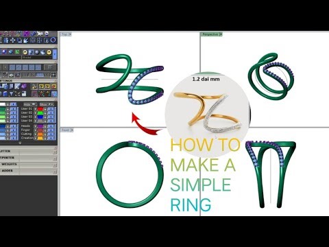 How to make a simple Ring Matrix 9 @APjewelleryCAD #matrix #ring #cad 